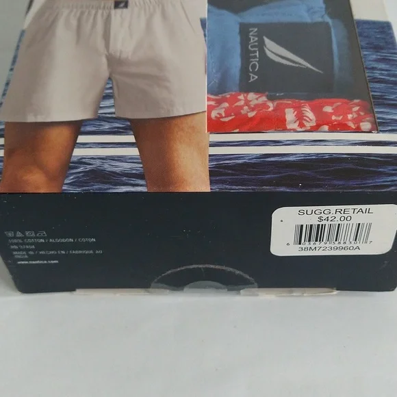 Nautica Men's Cotton Woven 3 Pack Boxer Size Small 28-30 - Picture 4 of 4